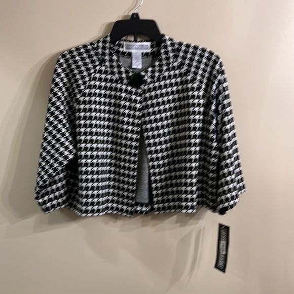 Jessica Howard  black dress, sleeveless ,straight, Herringbone jacket size 14 - Picture 5 of 7